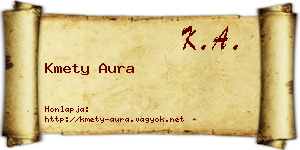 Kmety Aura névjegykártya